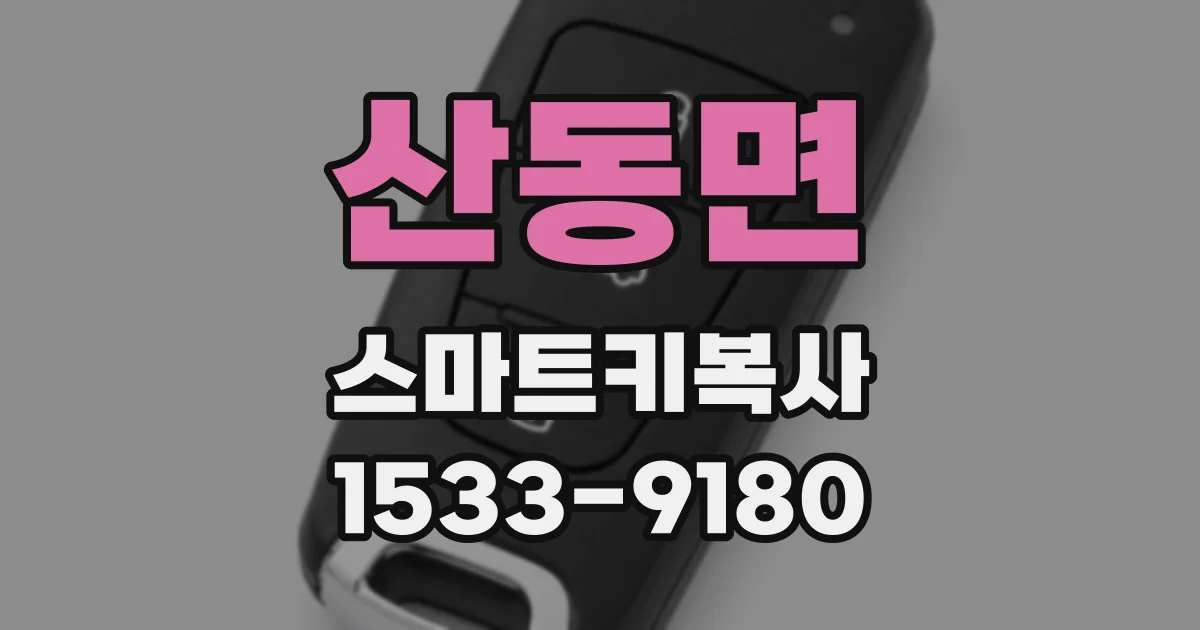 산동면 스마트키복사