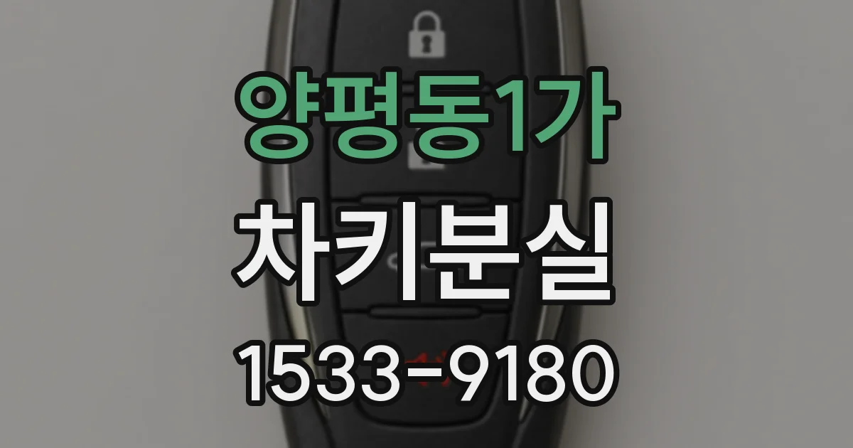 양평동1가 차키분실