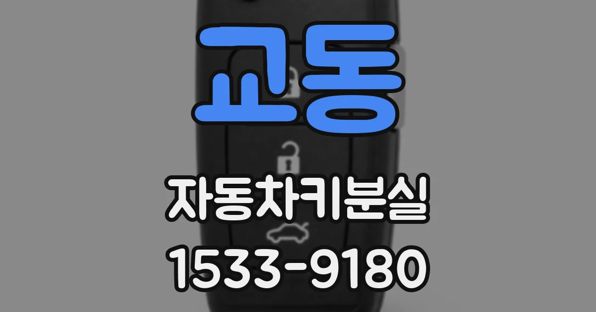교동 자동차키분실