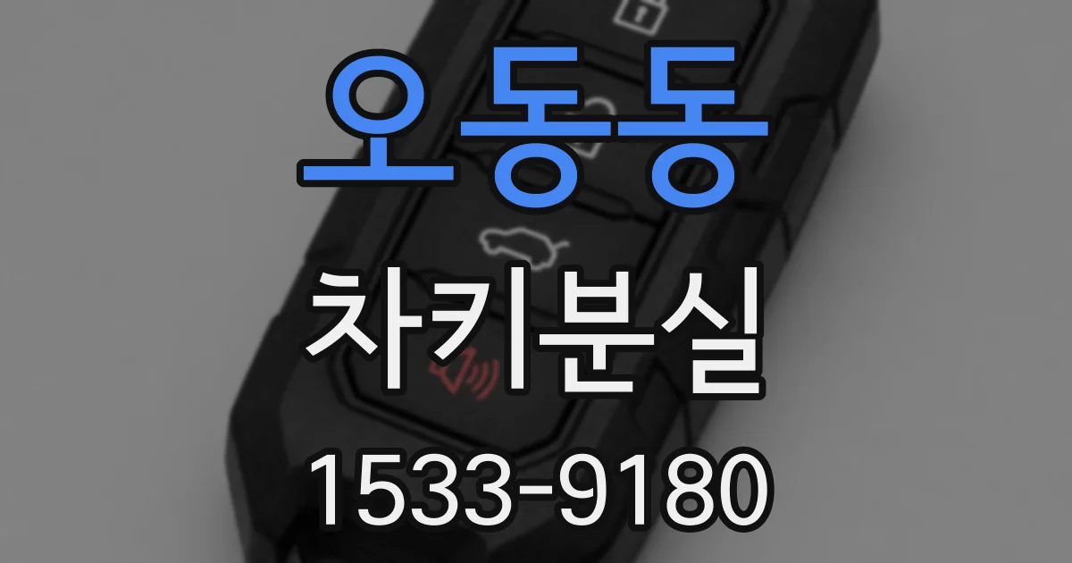 오동동 차키분실