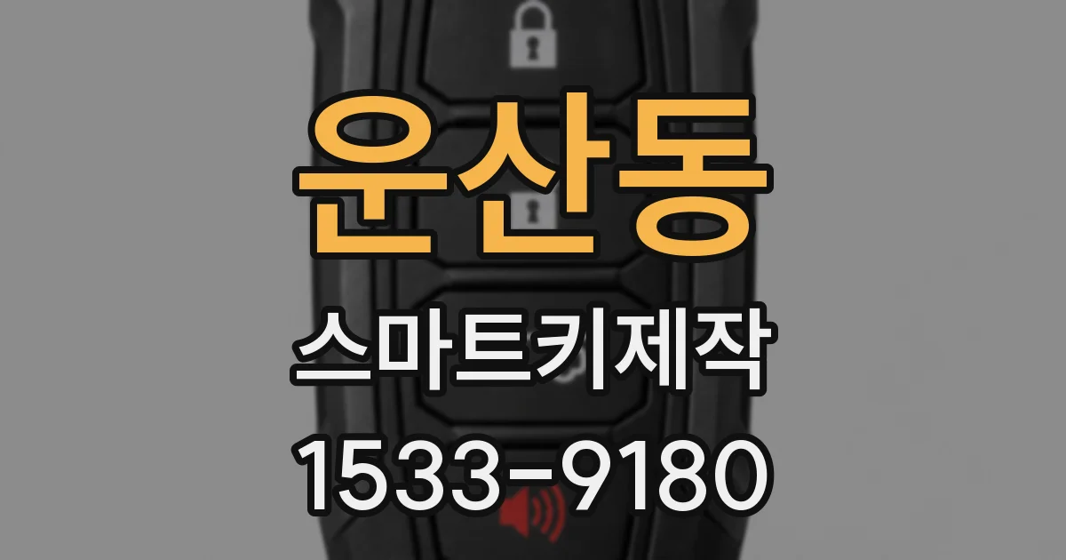운산동 스마트키제작