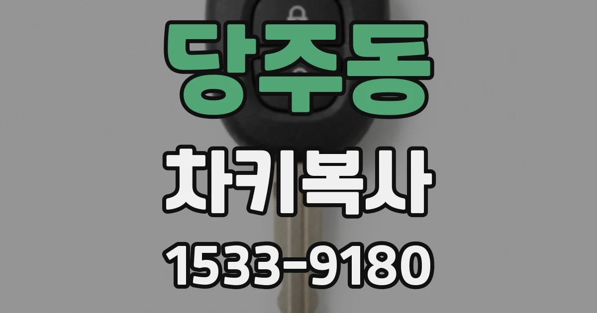 당주동 차키복사