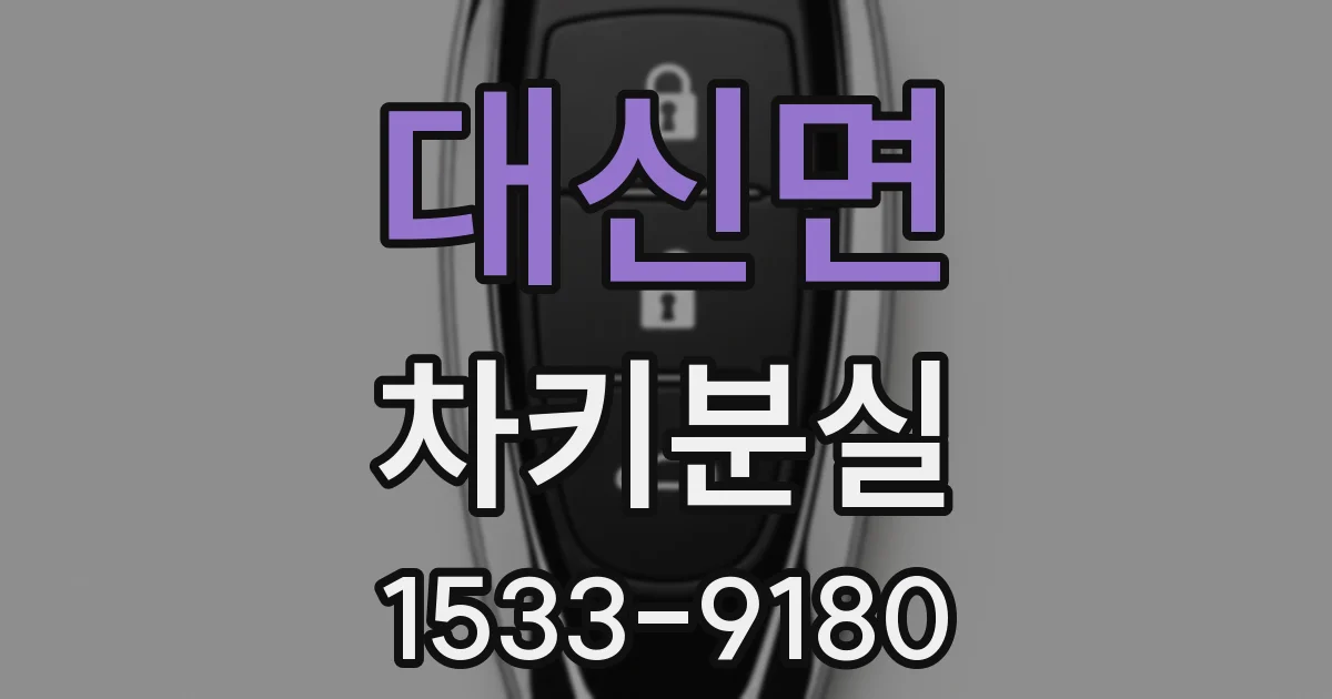 대신면 차키분실