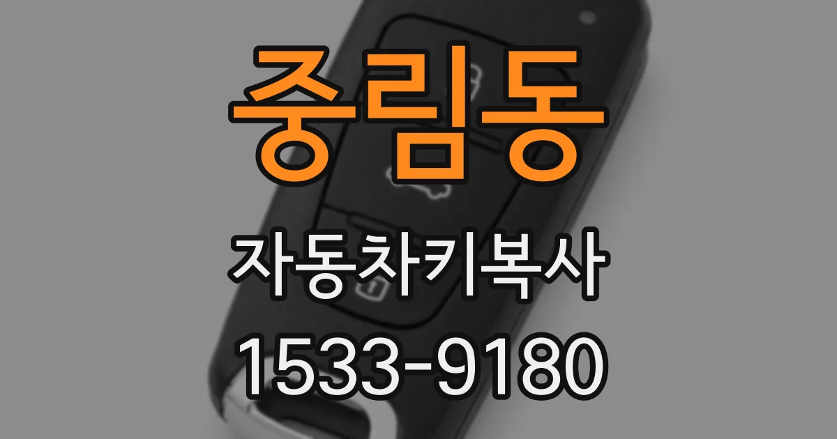 중림동 자동차키복사