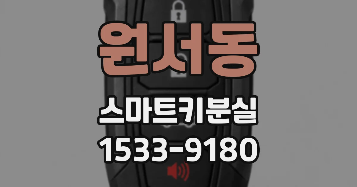 원서동 스마트키분실