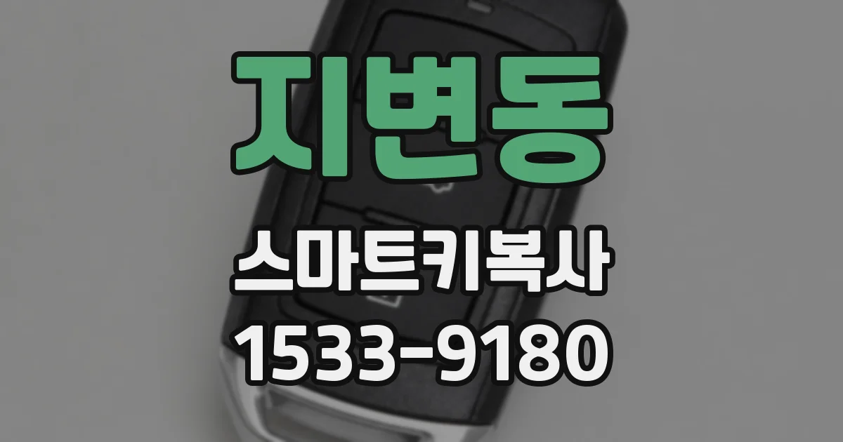 지변동 스마트키복사