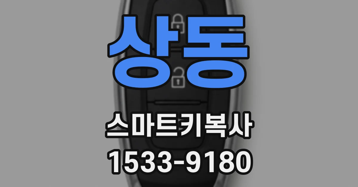 상동 스마트키복사