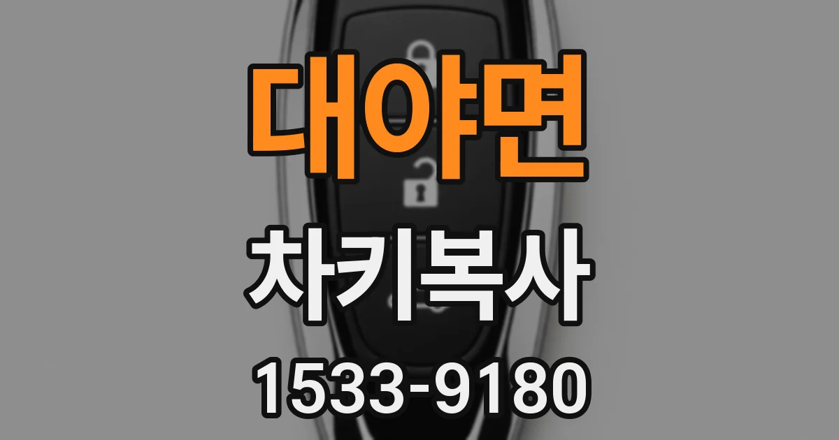 대야면 차키복사