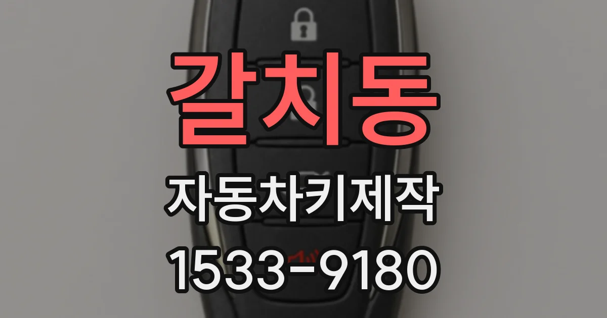 갈치동 자동차키제작