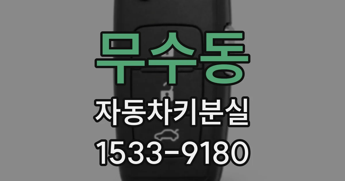 무수동 자동차키분실