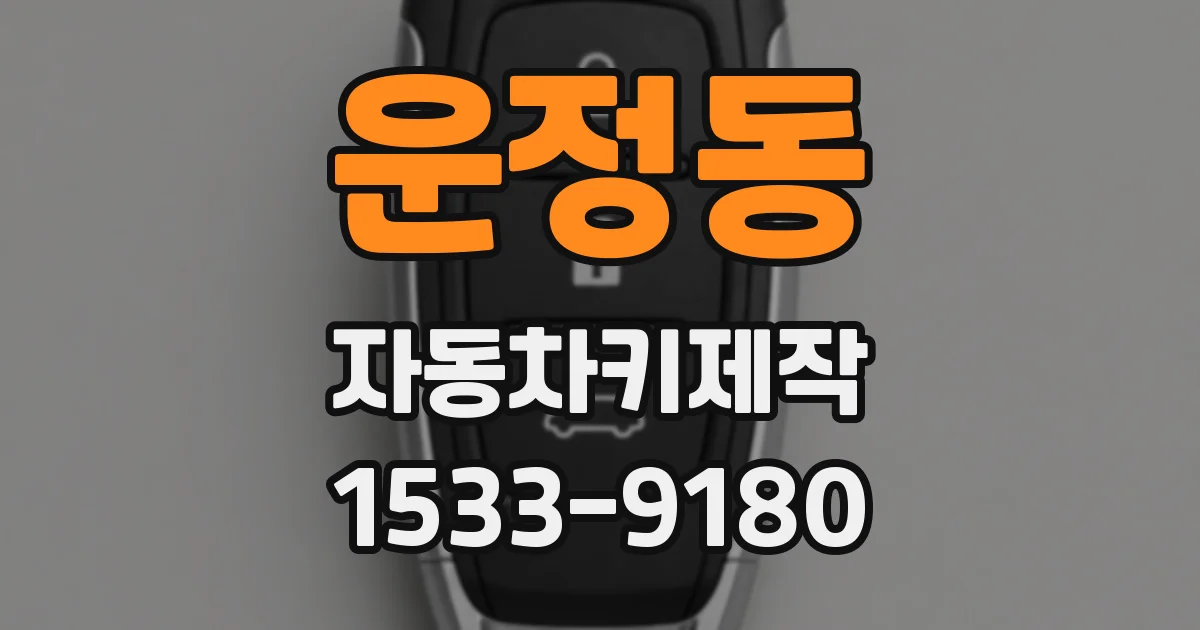 운정동 자동차키제작