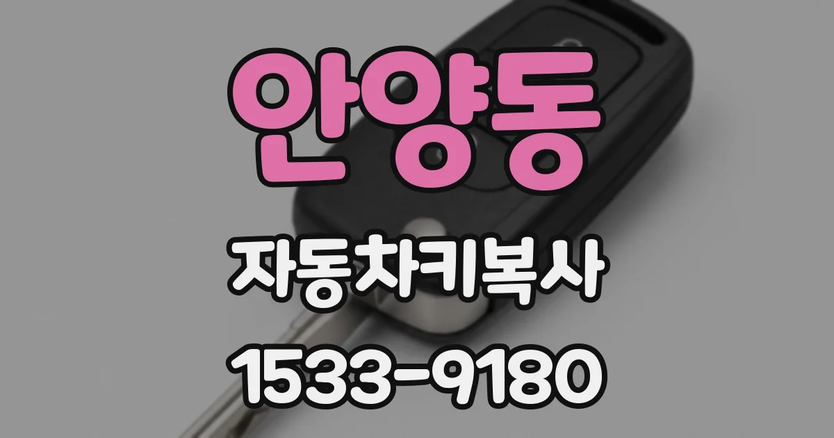 안양동 자동차키복사
