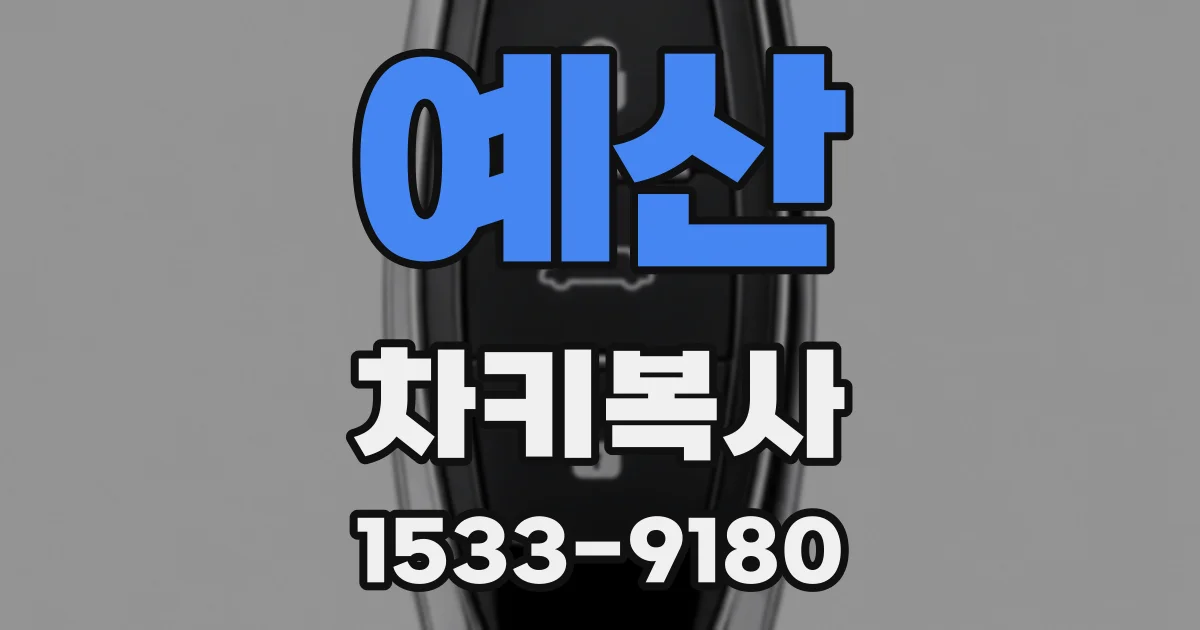 예산 차키복사