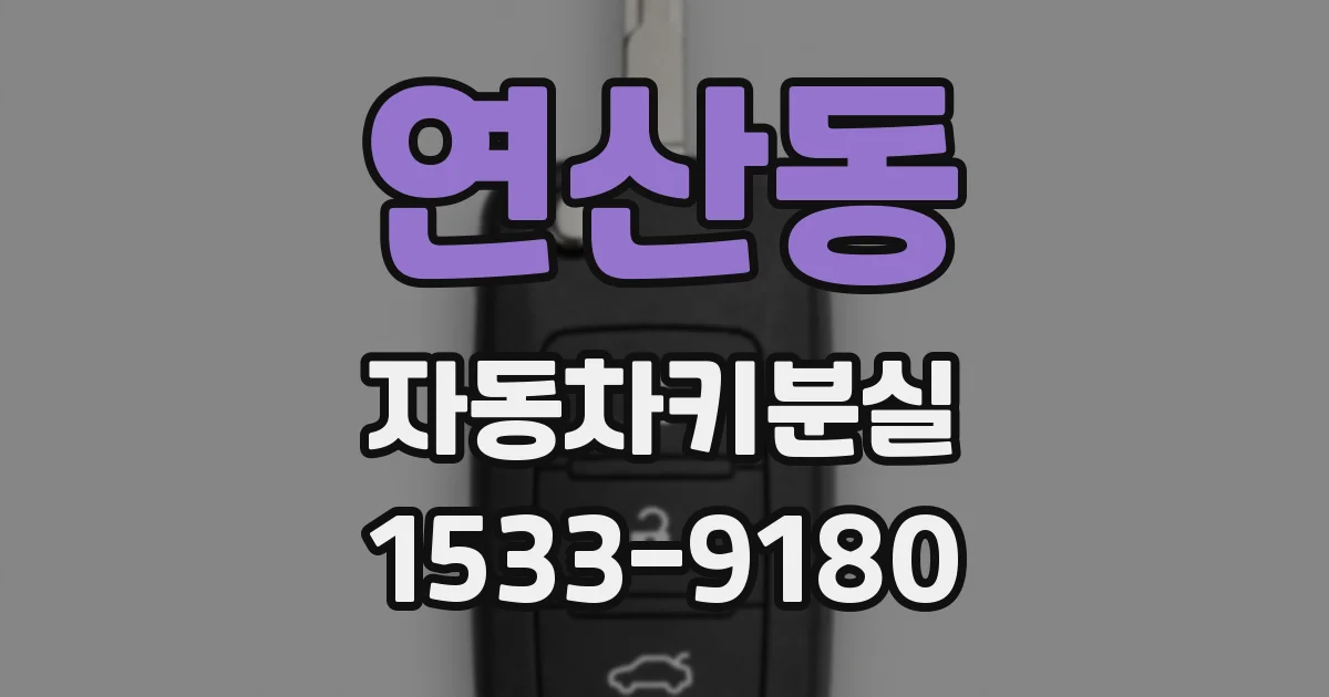 연산동 자동차키분실
