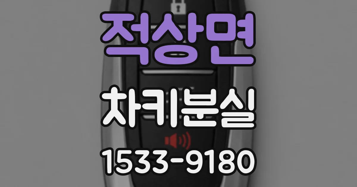 적상면 차키분실