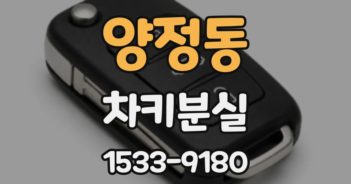 양정동 차키분실
