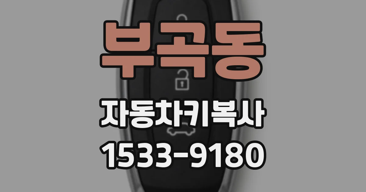 부곡동 자동차키복사