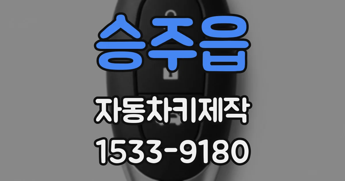 승주읍 자동차키제작