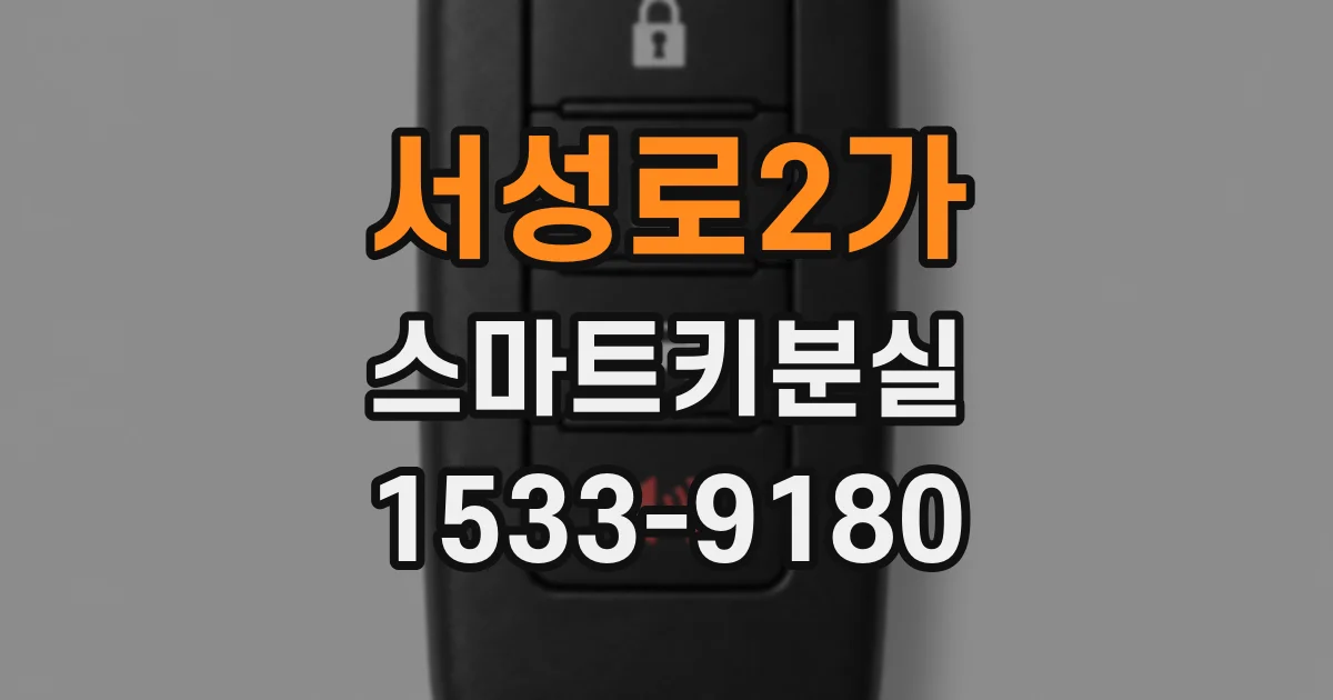 서성로2가 스마트키분실