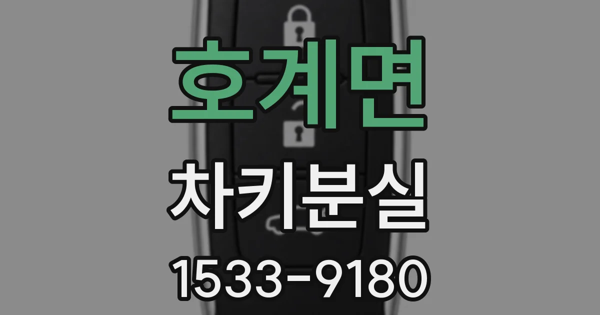 호계면 차키분실