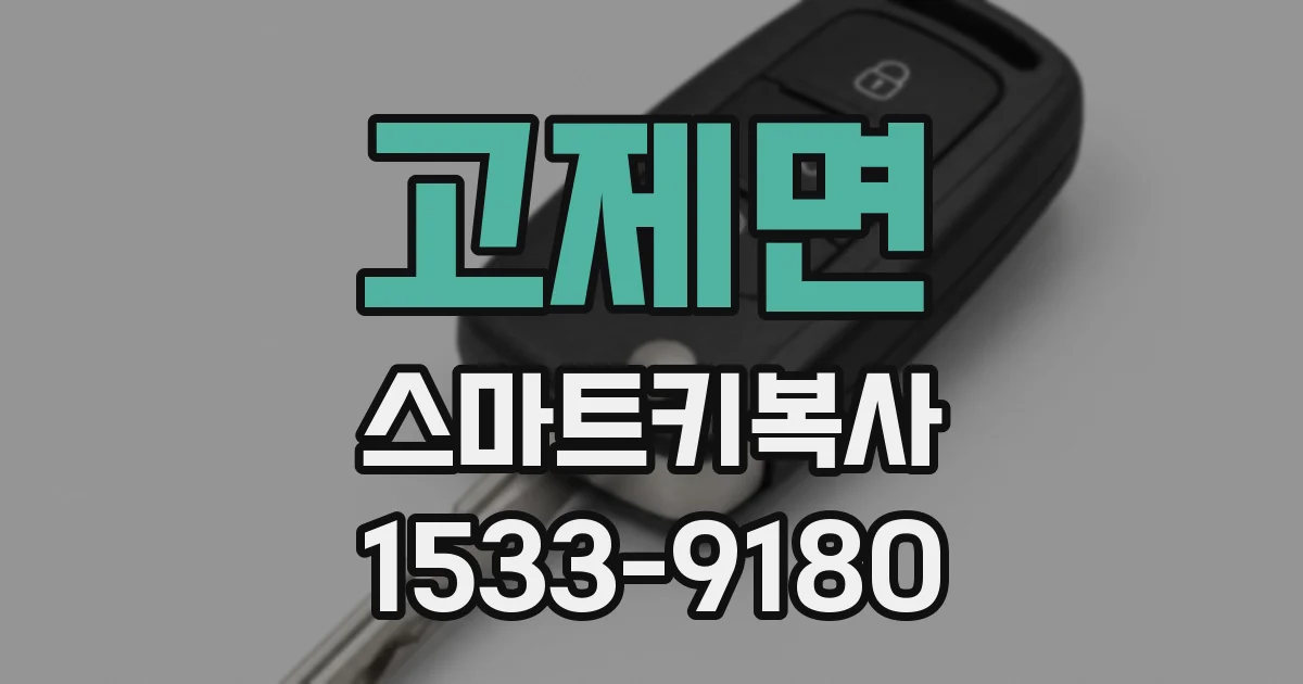 고제면 스마트키복사