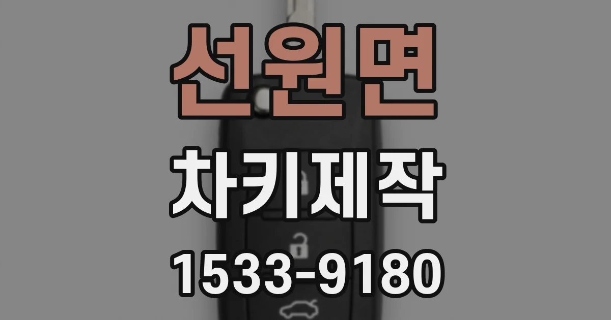 선원면 차키제작