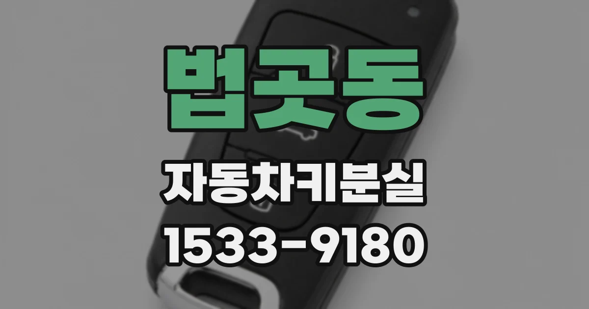 법곳동 자동차키분실