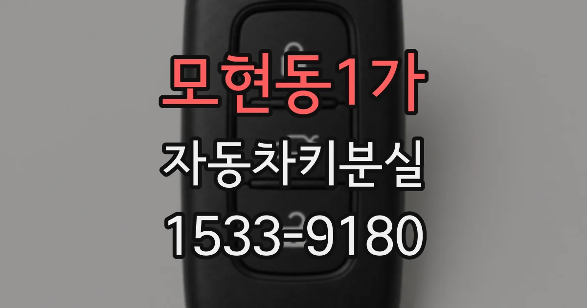 모현동1가 자동차키분실
