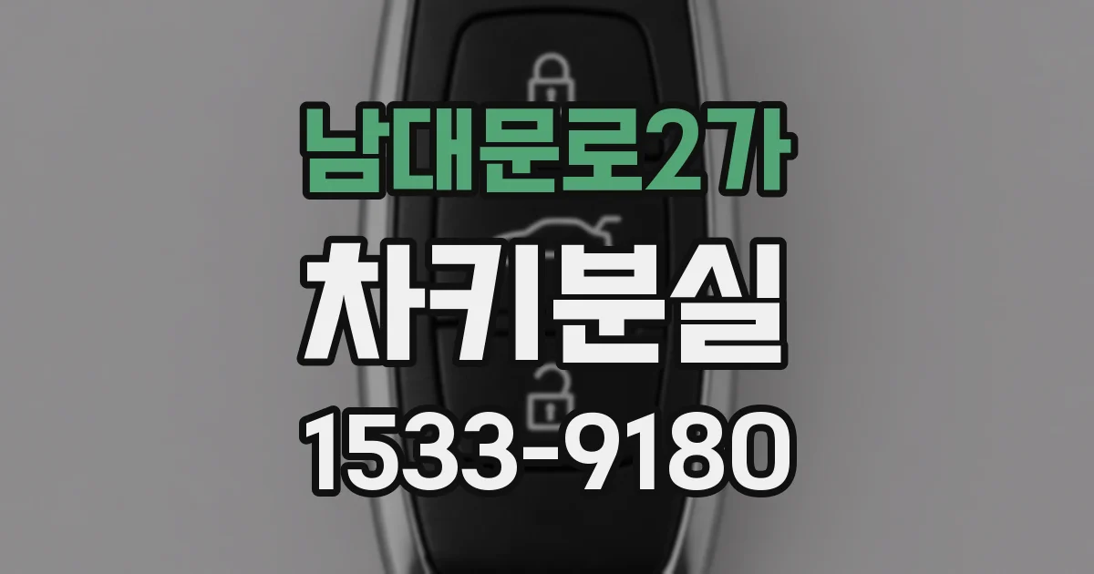 남대문로2가 차키분실