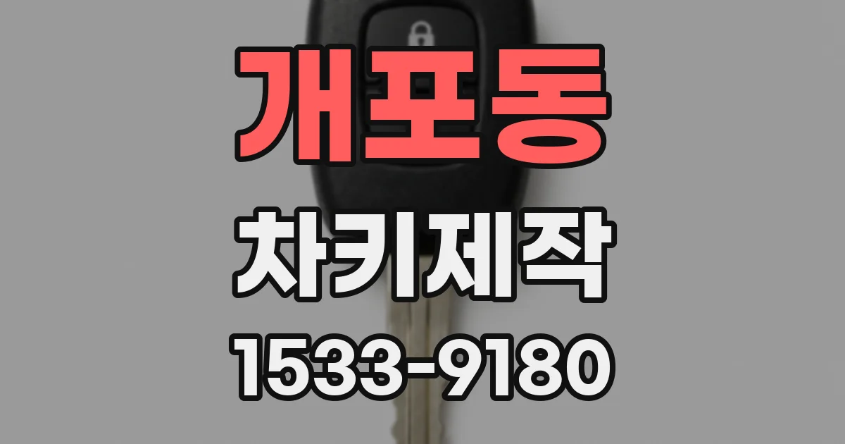 개포동 차키제작