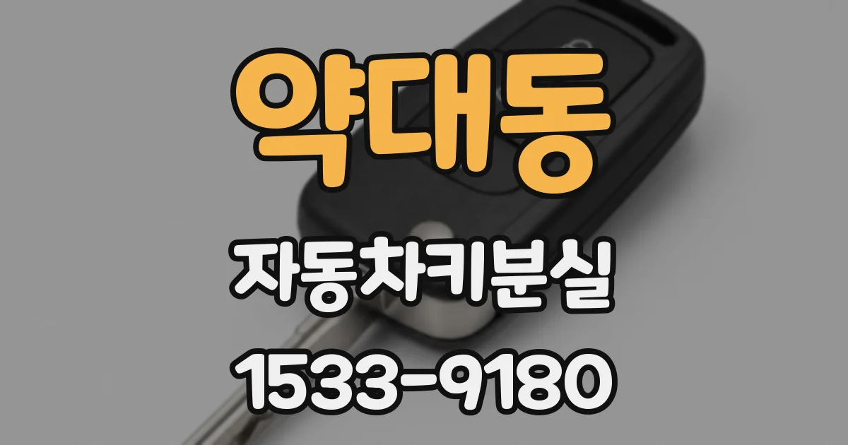 약대동 자동차키분실