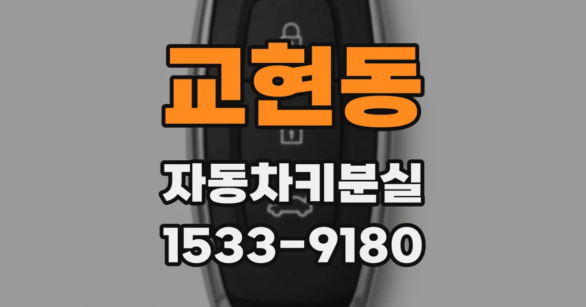 교현동 자동차키분실