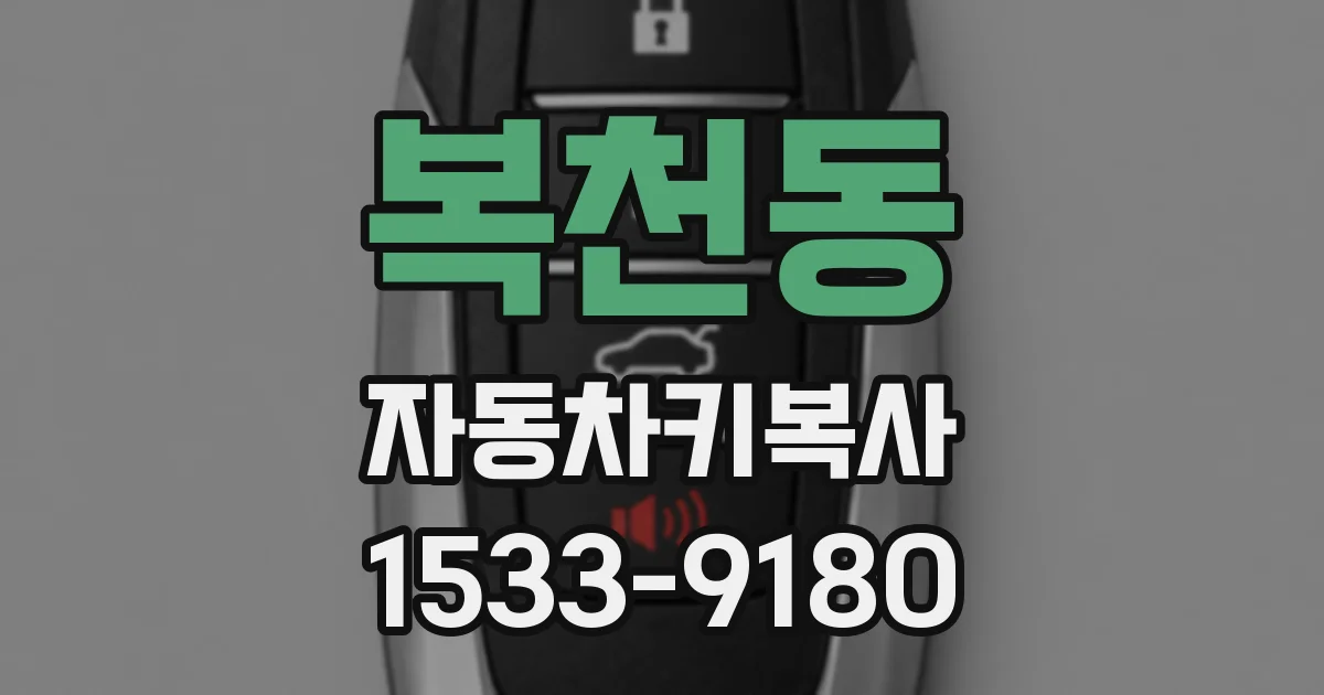 복천동 자동차키복사