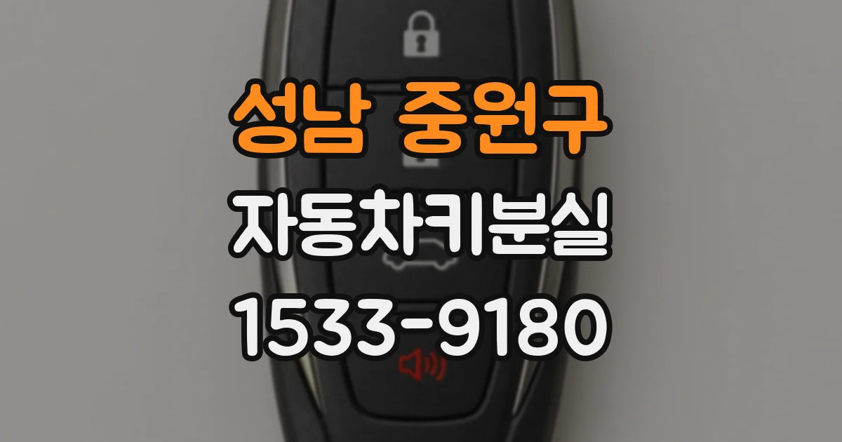 성남 중원구 자동차키분실