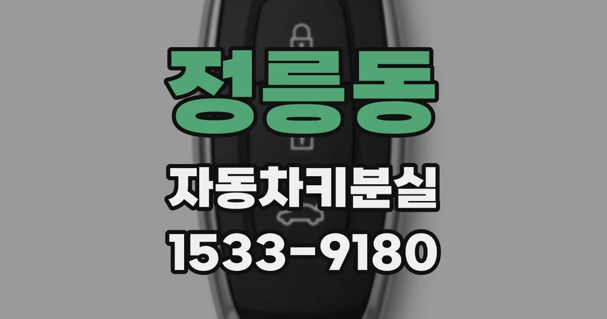 정릉동 자동차키분실