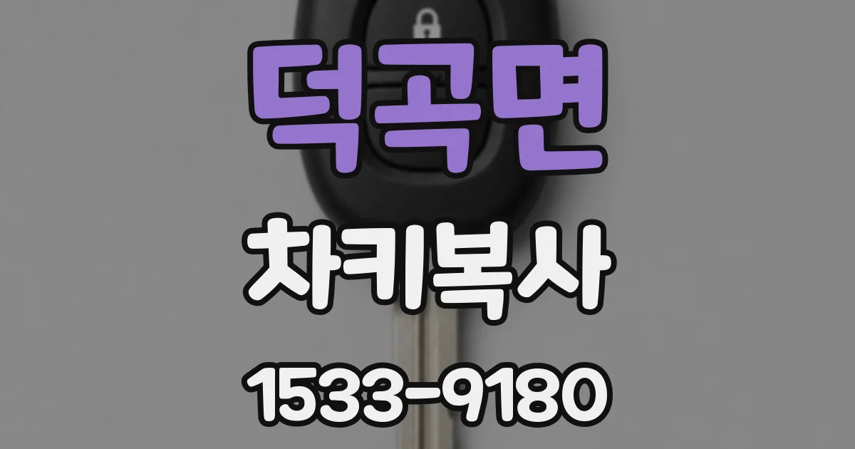 덕곡면 차키복사