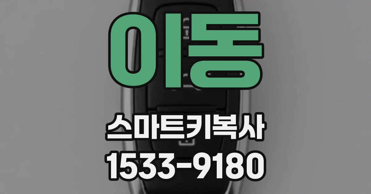 이동 스마트키복사