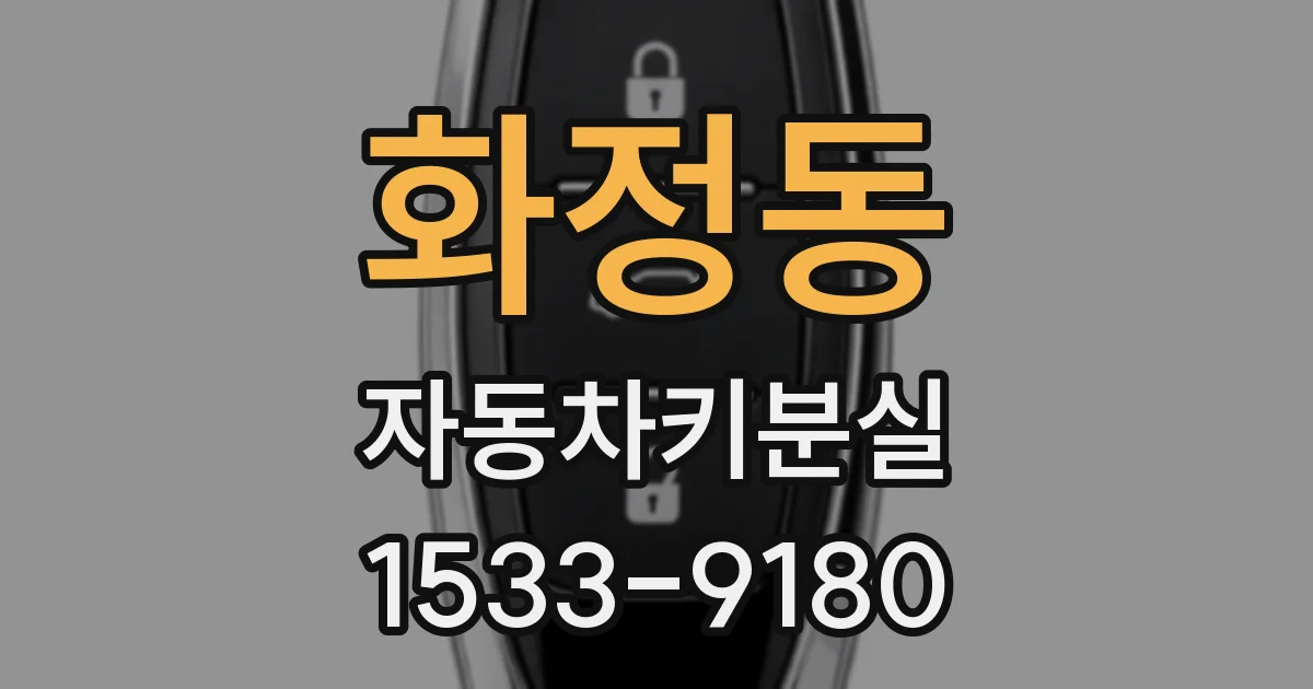 화정동 자동차키분실