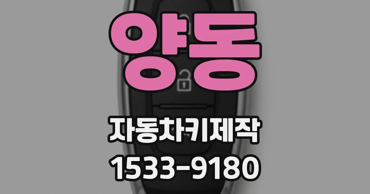 양동 자동차키제작