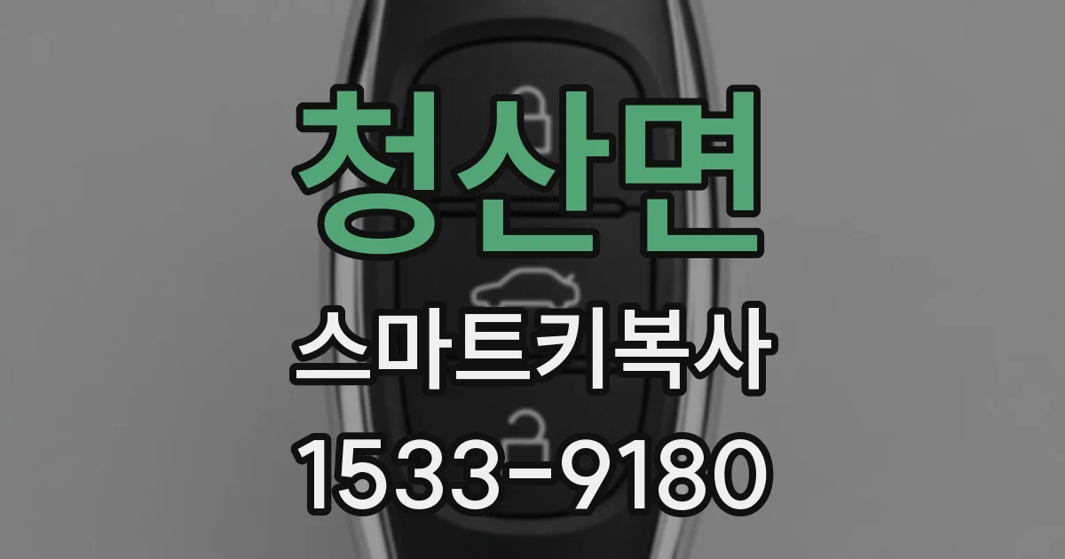청산면 스마트키복사