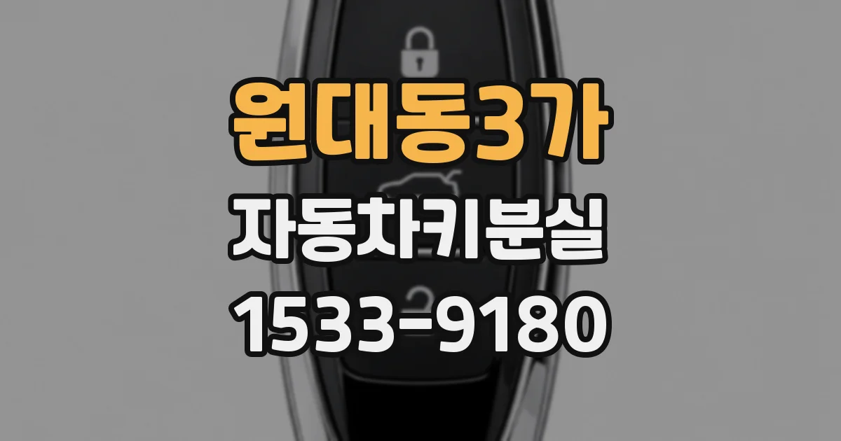 원대동3가 자동차키분실