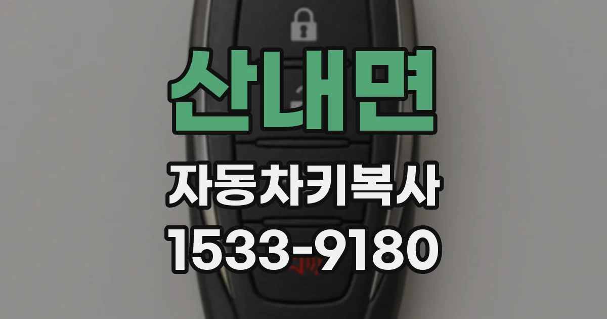 산내면 자동차키복사