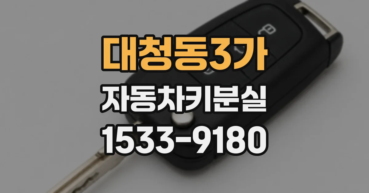 대청동3가 자동차키분실