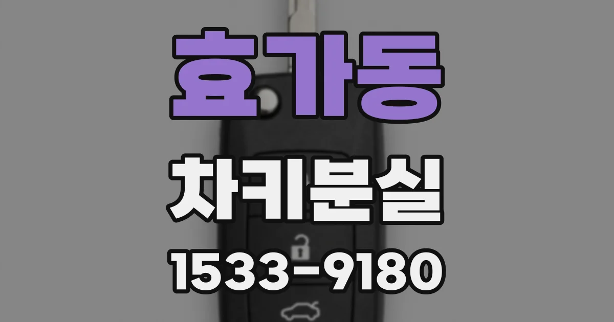 효가동 차키분실