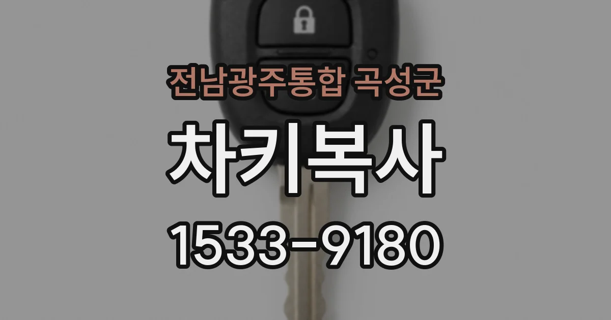 전남광주통합 곡성군 차키복사