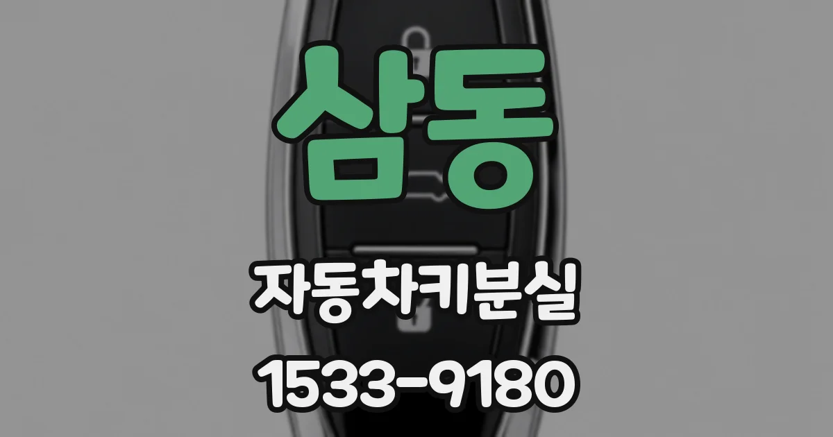 삼동 자동차키분실