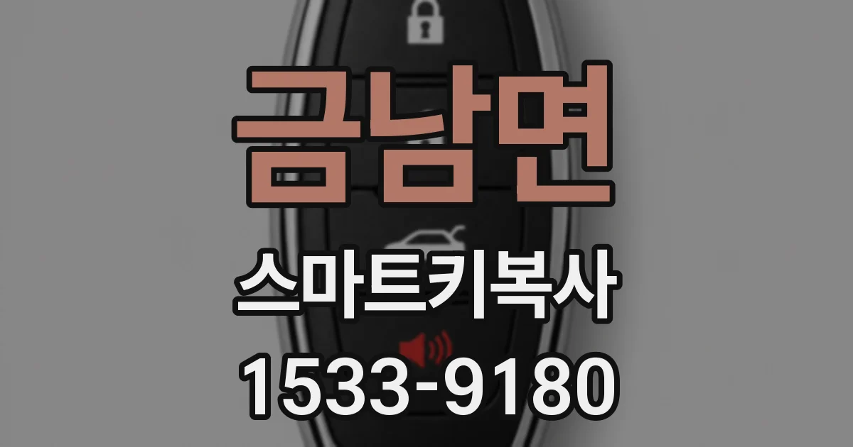 금남면 스마트키복사