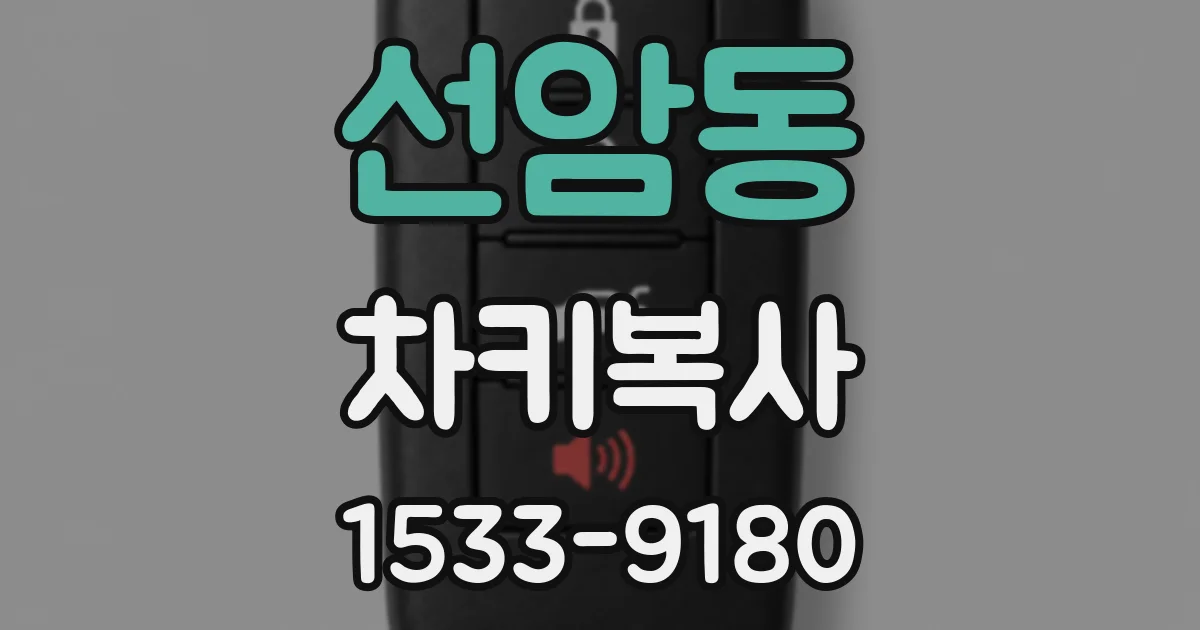 선암동 차키복사