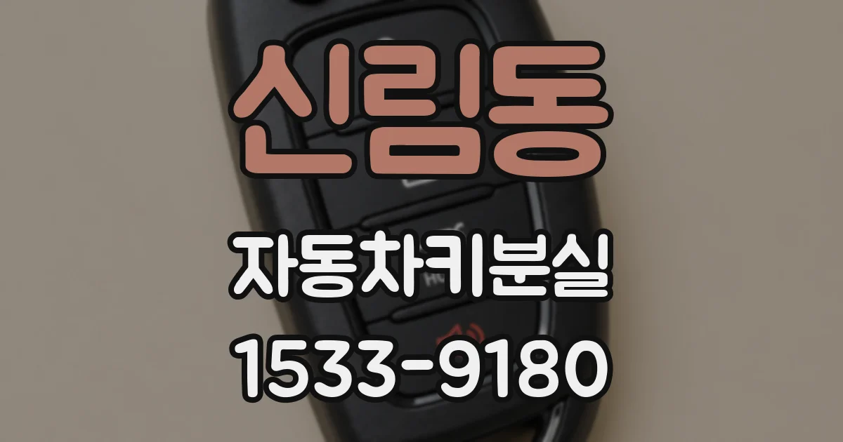 신림동 자동차키분실