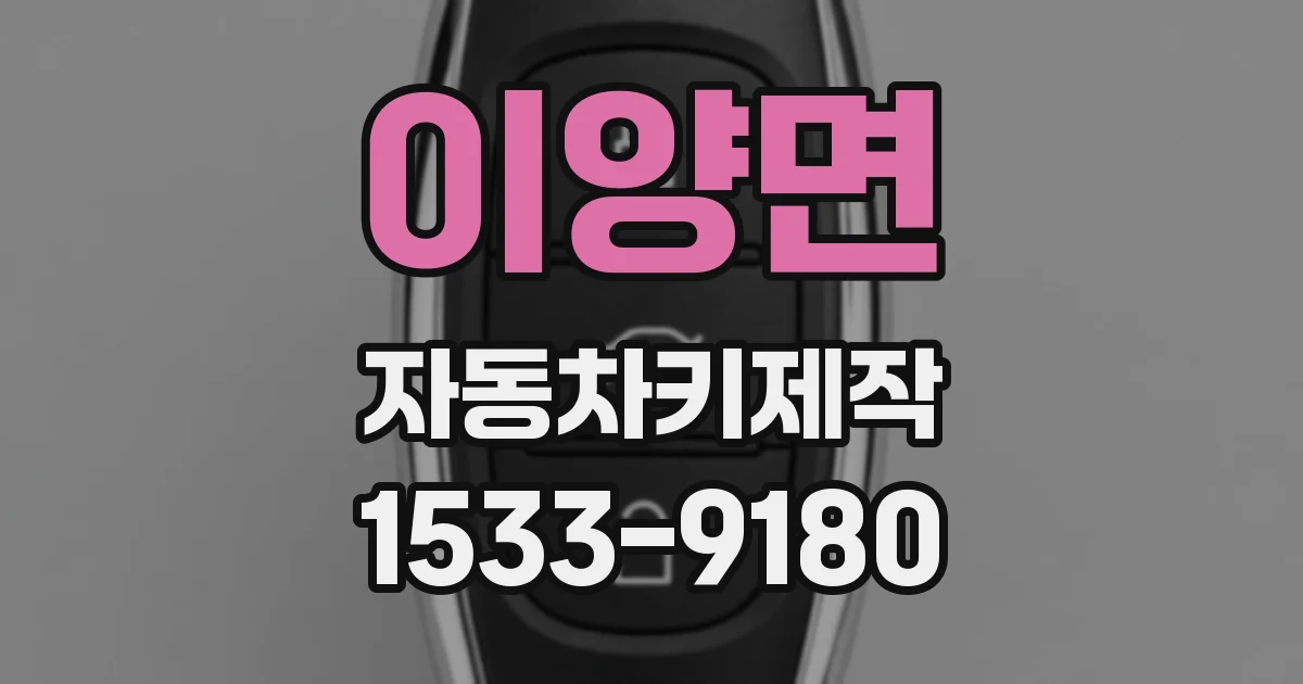 이양면 자동차키제작
